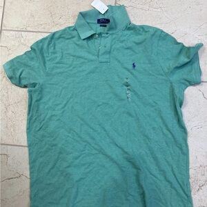Polo Ralph Lauren Classic Fit XXL Short Sleeve Green With Purple Pony